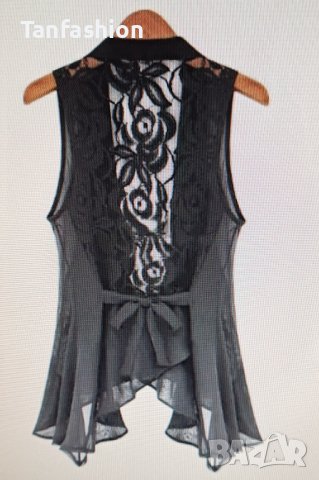 Уникален дамски шифонен елек, снимка 2 - Елеци - 44224223