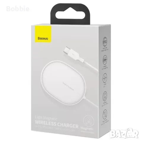 Магнитно зарядно Baseus 15W MagSafe iPhone 12, снимка 6 - Безжични зарядни - 48186998