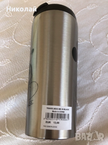 Термо чаша / Чаша за път / Travel mug / Термос Mickey Mouse – Disneyland Paris, оригинален, 450 мл , снимка 8 - Чаши - 53665208