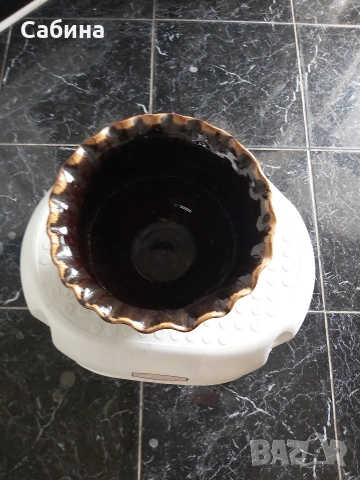 Нова керамична кашпа., снимка 2 - Други - 53497383