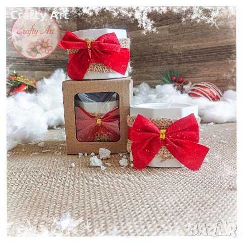 Ароматни коледни свещи в керамична кашпа , снимка 8 - Декорация за дома - 51980070