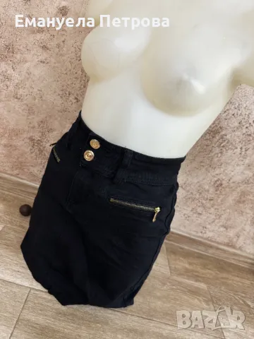 Дамска къса пола - с копчета - елегантна , снимка 3 - Поли - 48071727