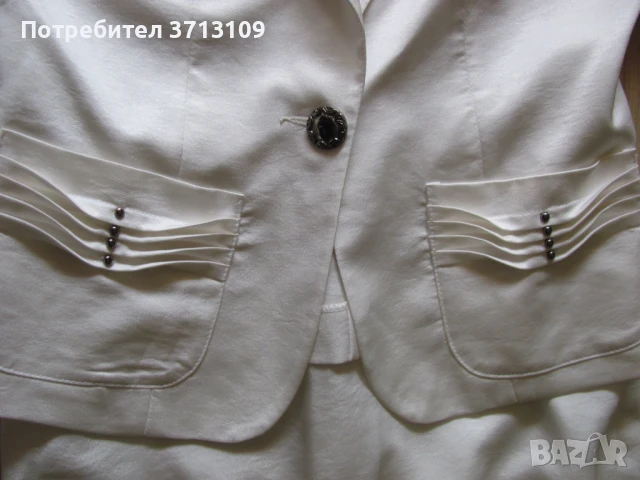 Дизайнерски дамски костюм LA FINALE -Moda PARIS ,р-р 40, снимка 3 - Костюми - 51421643