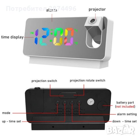 Часовник с много цветен дисплей , снимка 8 - Други стоки за дома - 41241089