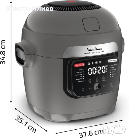 Мултикукър Moulinex Multicook & Fry MZ730BF0 12 програми Фритюрник 2 в 1 6л, снимка 7 - Мултикукъри - 53096486