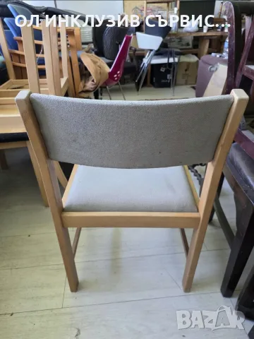 Дървен трапезен стол в стил Mid-Century Modern, снимка 3 - Столове - 56408297