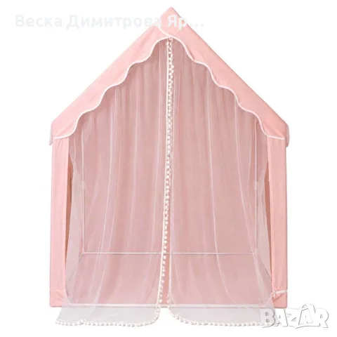 Розова детска палатка къща за стая, снимка 6 - Играчки за стая - 55832773