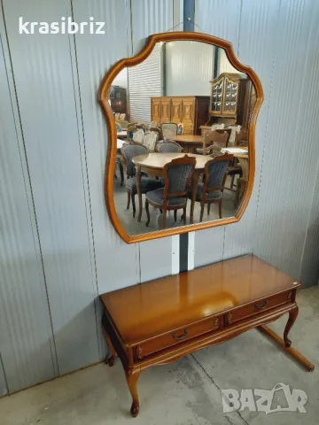  К-т Уникална Масивна Барокова Тоалетка с Огледало-внос от Германия!, снимка 2 - Тоалетки - 48375762