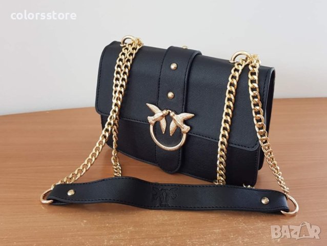 Луксозна Черна чанта Pinko  код IM458, снимка 3 - Чанти - 39578098