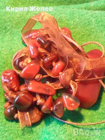 АРТ КОЛИЕ от ЕСТЕСТВЕН КАРНЕОЛ 14454, снимка 4 - Колиета, медальони, синджири - 29555306