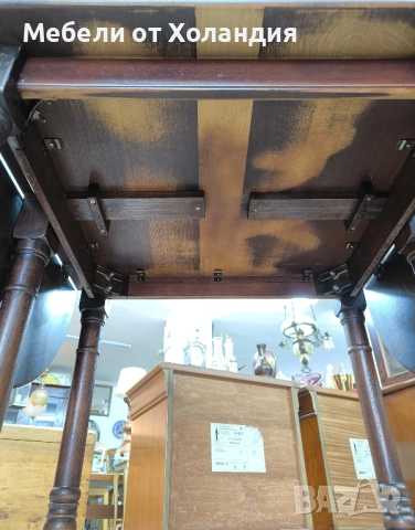 дъбова трапезна маса с падащи плотове, снимка 11 - Маси - 52465524