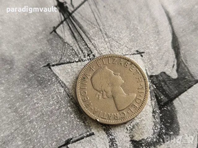 Монета - Великобритания - 2 шилинга | 1955г., снимка 2 - Нумизматика и бонистика - 50230578