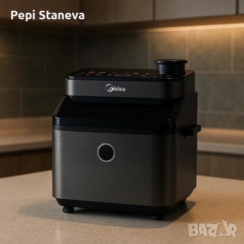 Midea DualTaste Air Fryer MF-CY75C2 – 7L капацитет, JuicyLock технология, снимка 3 - Съдове за готвене - 51665617