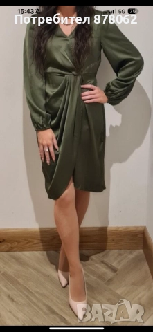 Дамска зелена рокля, снимка 3 - Рокли - 52542242