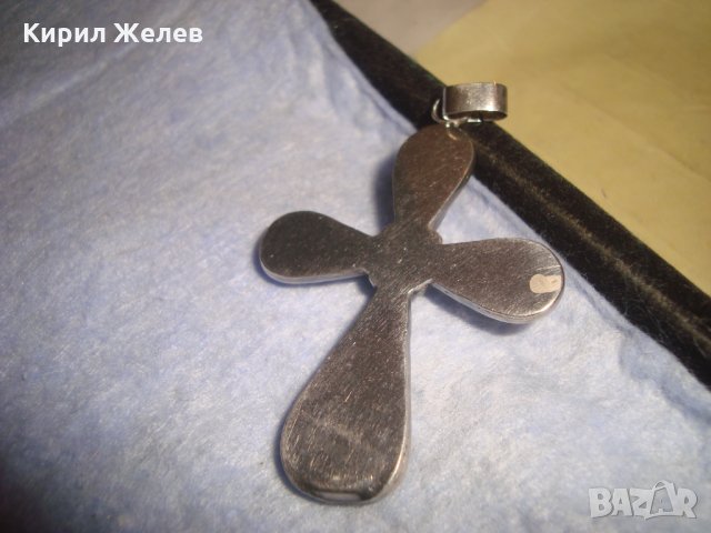 СТАРИНЕН СРЕБЪРЕН СЕДЕФЕН КРЪСТ ОКСИДИРАНО СРЕБРО МАЙСТОРСКА СТАРА РЪЧНА ИЗРАБОТКА 26047, снимка 5 - Антикварни и старинни предмети - 35950586