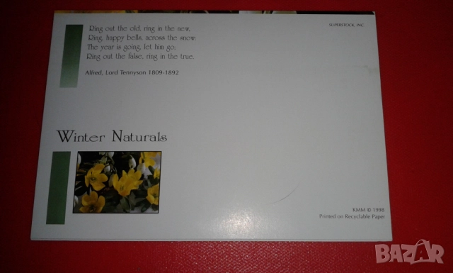 4 прекрасни двойни картички на тема "Зимна природа"с подходящи послания, снимка 9 - Колекции - 52380809