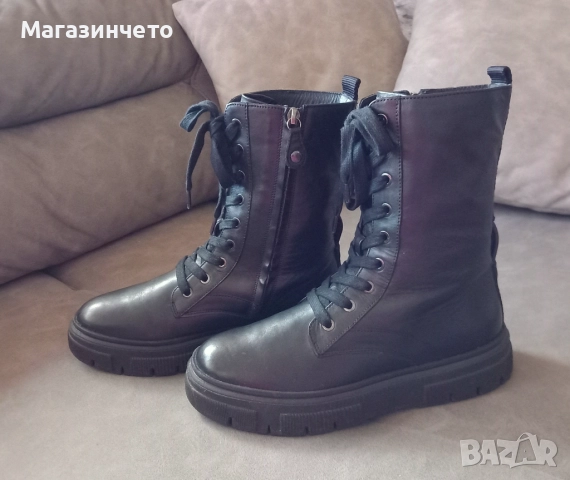 Нови дамски боти GEOX Isotte E, черни, естествена кожа, № 39, снимка 2 - Дамски боти - 52455560