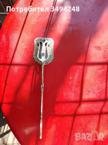 Стара посребрена щипка за предястия и сладки, снимка 3 - Антикварни и старинни предмети - 51708499