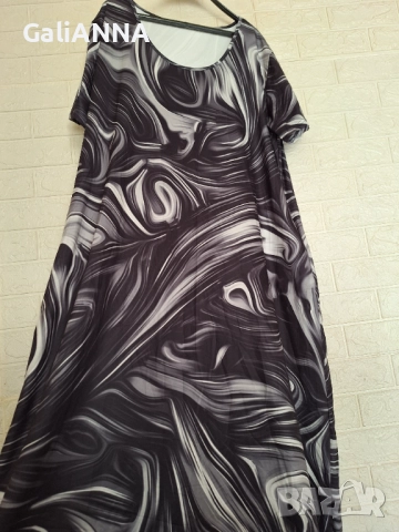 НОВА ДЪЛГА РОКЛЯ ЕФЕКТЕН ДЕСЕН 3XL-4XL, снимка 7 - Рокли - 51637469