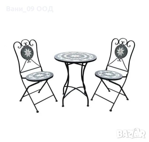 Красив градински сет маса с 2 стола