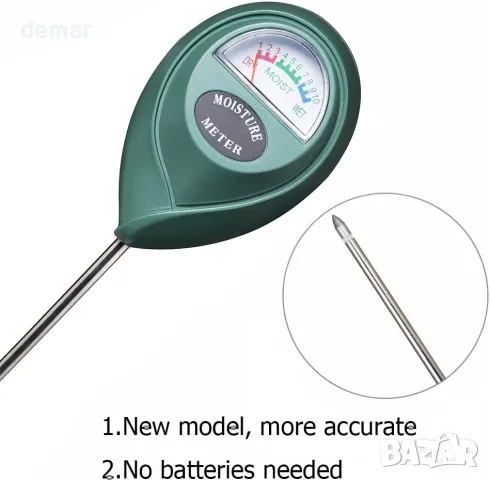 XLUX измервател на влажността на почвата, монитор за вода на растенията, не са необходими батерии, снимка 2 - Други - 49885894