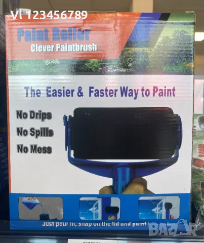 Валяк с контейнер за боядисване + удължител, снимка 1