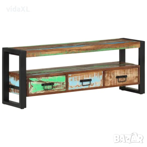 vidaXL ТВ шкаф, 120x30x45 см, регенерирано дърво масив, снимка 8 - Секции и витрини - 56147268