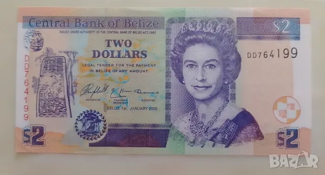 2 долара 2005 UNC Белиз 