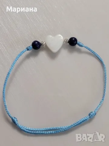 гривна от конец с камъни и сребърни топчета, снимка 9 - Гривни - 46701350