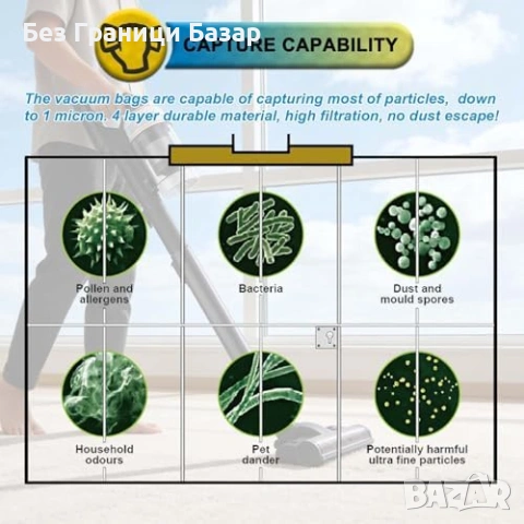 Нови VCA-ADB952 прахови торбички 15 броя за Samsung Bespoke Jet VS20/VS80/VS90, снимка 5 - Други - 53530964