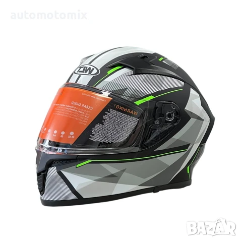 КАСКА ЗА МОТОР С ОЧИЛА, Размери S, M, L, XL - Matt Black/Green - 721372, снимка 2 - Аксесоари и консумативи - 51225586