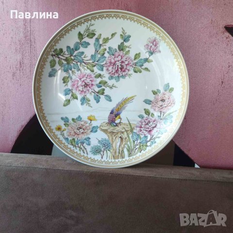 Декоративна чиния за стена с паун, снимка 5 - Декорация за дома - 41568899