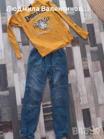 Дънки и блуза , снимка 1 - Детски комплекти - 38662796