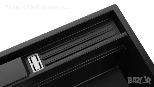 Черна кухненска мивка от гранит Осло 80 Премиум 780 x 530 мм, снимка 6 - Мивки - 47714194