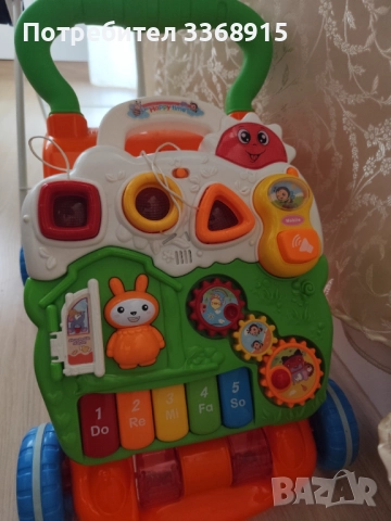 Играчка за прохождане Moni Toys - Baby Piano, зелена