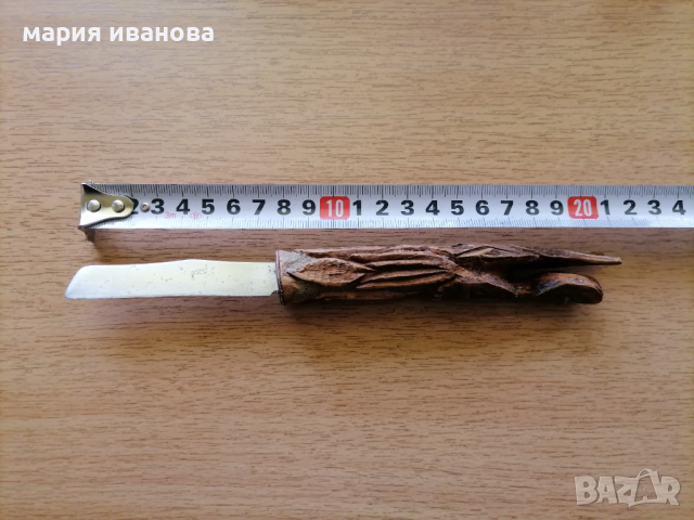 Ножка с резбована дръжка, снимка 2 - Антикварни и старинни предмети - 43919395