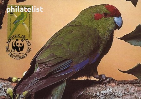 Норфолк 1987 - 4 броя Карти Максимум - WWF