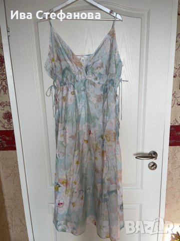 Нова разкошна XL елегантна ежедневна удобна рокля флорален десен нежни цветя , снимка 2 - Рокли - 41674883