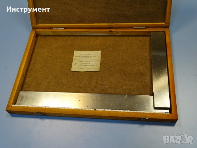 Машинен прецизен прав ъгъл с пета 400x250 mm TGL 6163