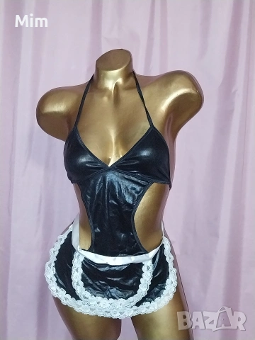 Кожен ,Еротичен к-т за камериерка , снимка 3 - Бельо - 53578765