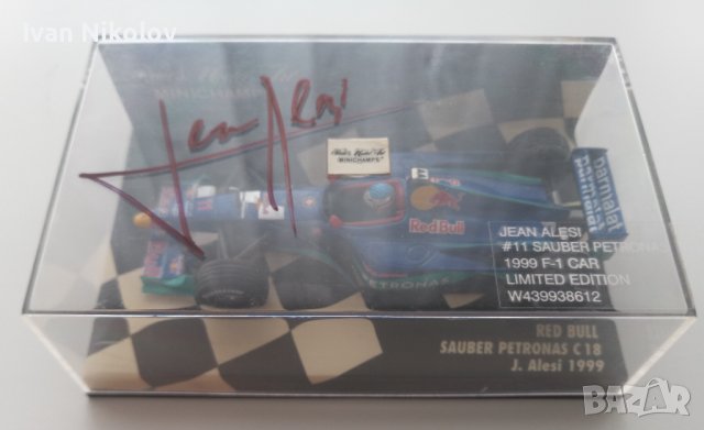 1/43 Red Bull Sauber Petronas C18 – Jean Alesi(1999) с автограф на Алези