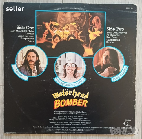 Motörhead ‎– Bomber Издание 🇬🇧 UK 1979г Стил:Hard Rock, Heavy Metal,  Състояние на винила:VG++ Със, снимка 2 - Грамофонни плочи - 52460010