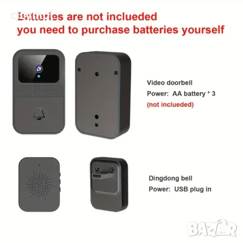 Smart Video звънец  Android, iOS, USB станция, нощен режим, двупосочно аудио, HD, преправяне на глас, снимка 4 - Други - 48114051