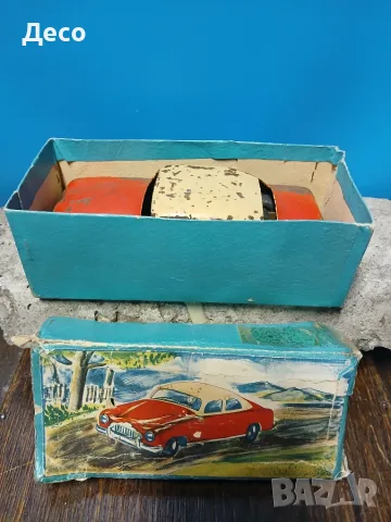 Very rare old tin toi car MSB-DDR 50s Стара играчка., снимка 8 - Колекции - 55742112