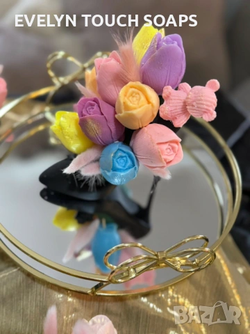 букет лалета за 8 март от сапун като малки шедьоври!, снимка 7 - Козметика за тяло - 53360764