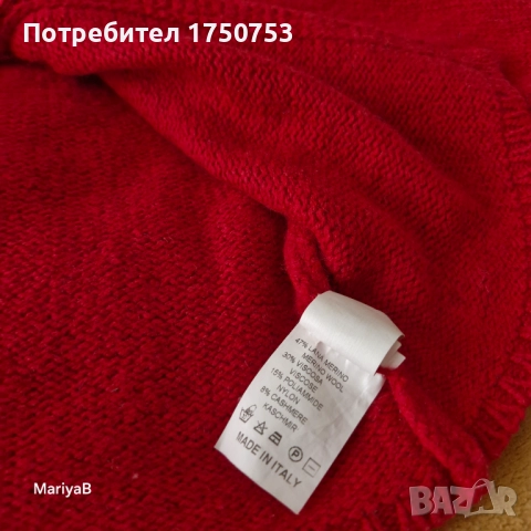 Италианско червено болеро с мерино, снимка 5 - Детски пуловери и жилетки - 52296742
