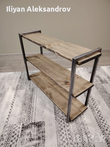 Рафт за обувки (метал и дърво) 