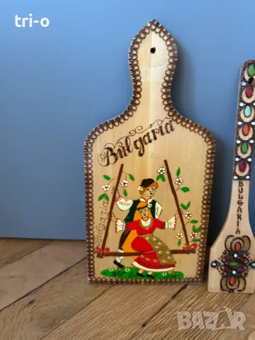 Дървени битови декорации лъжици, бъркалки, нож и кухненска дъска, снимка 4 - Други - 48974315