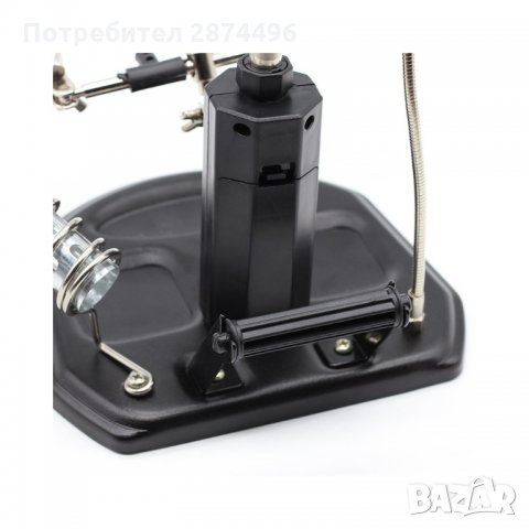 802 Лупа със стойка, щипки и осветление за лесно запояване, снимка 8 - Друга електроника - 35820869