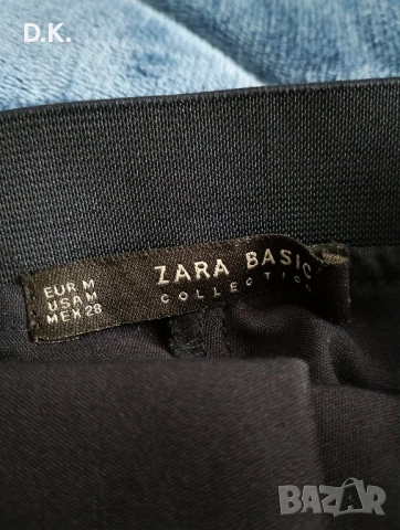 Дамски тъмносин панталон Zara. Размер М., снимка 2 - Панталони - 53730388